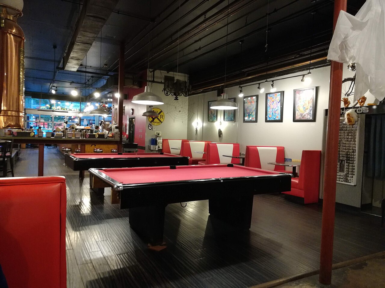 Illustrative activity scene for Home Base Tavern; not a venue photograph