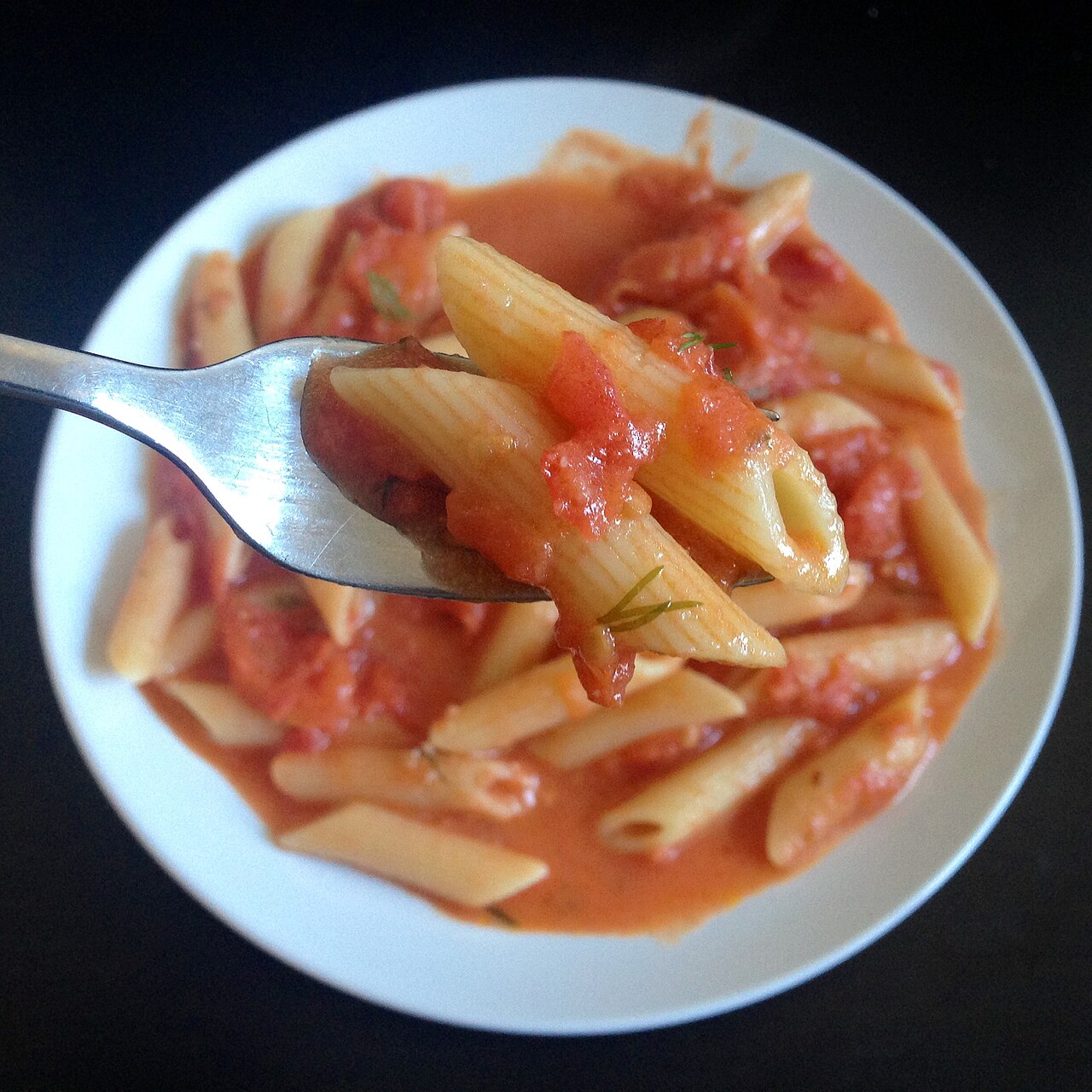 Illustrative pasta dish photograph, not taken at Jackson's Hole Sports Bar