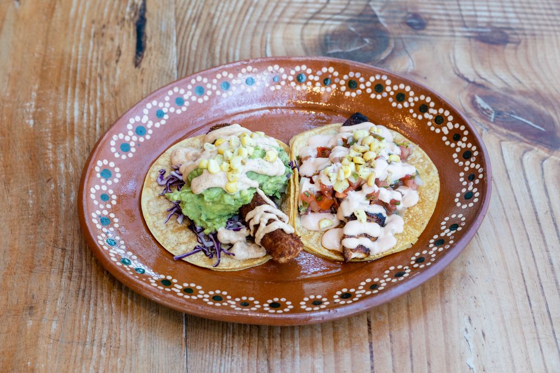 Illustrative chicken tacos photograph — not a photograph from El Potosino Mexican Food